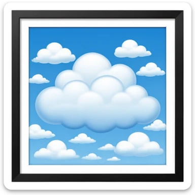 background with a happy blue sky with a few white clouds from a distance sticker