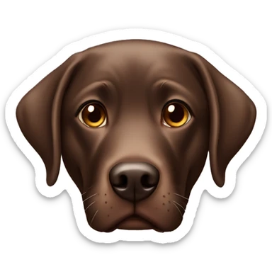 Chocolate lab sticker