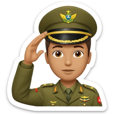 É PRA FAZER O UNIFORME DO **EXÉRCITO BRASILEIRO** NESSE SOLDADO FAZENDO CONTINÊNCIA  sticker