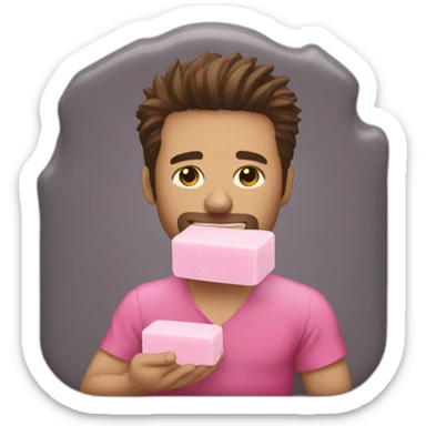 Tyler durden holding pink bar of soap sticker