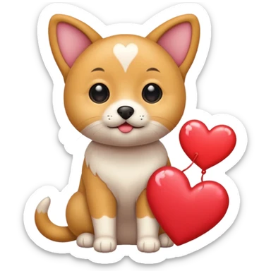 Pet Valentine sticker