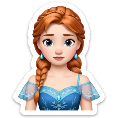 Anna from Frozen Disney character sticker