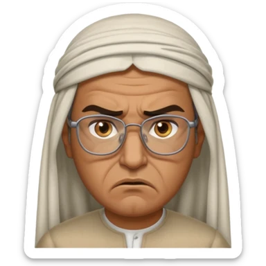 Árabe enojado con lentes sticker