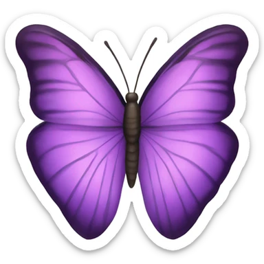purple butterfly  sticker