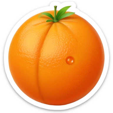 orange with vitamin C molecule sticker