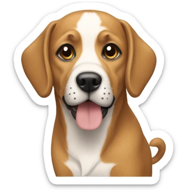 a penut colored medium size dog sticker
