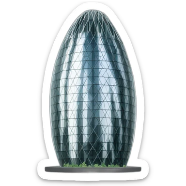 London gherkin glass building sticker