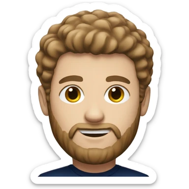 White male with brown hair and beard with the PSG outfit  sticker