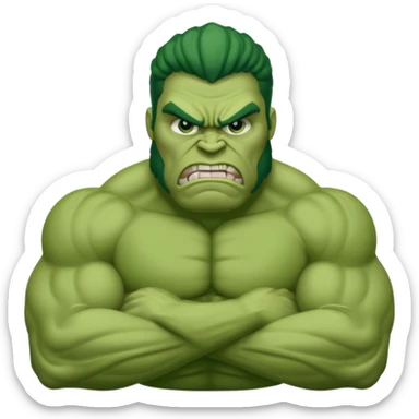 Green angry giant sticker