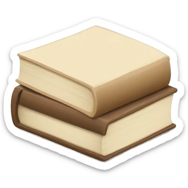 a beige stack of books sticker