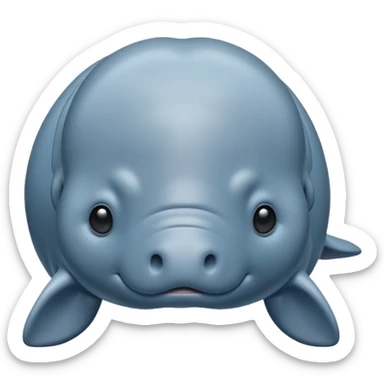 Manatee with gray-blue skin sticker