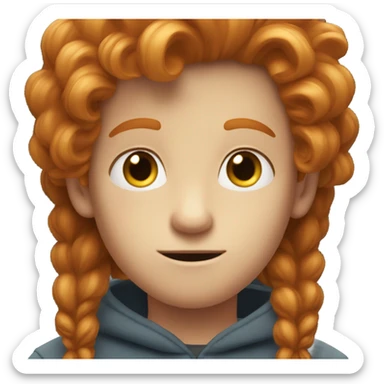 Ginger boy portrait looking at viewer sticker