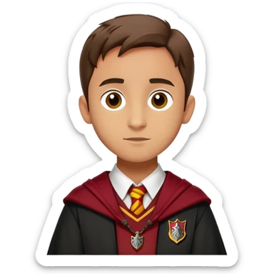 sean biggerstaff is Oliver Wood  in harry potter, wear hogwarts gryfindor uniform sticker
