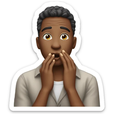 a person blowing kisses with a heartfelt expression sticker