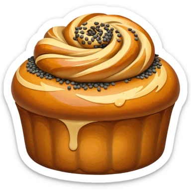 polish makowiec bun sticker