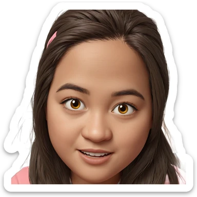 realistic portrait of girl sticker