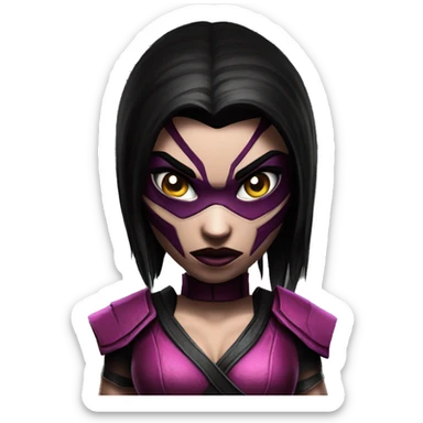 Scared Mileena Mortal Kombat X sticker