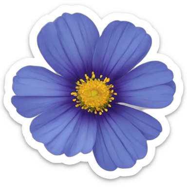 blue cosmos flower sticker