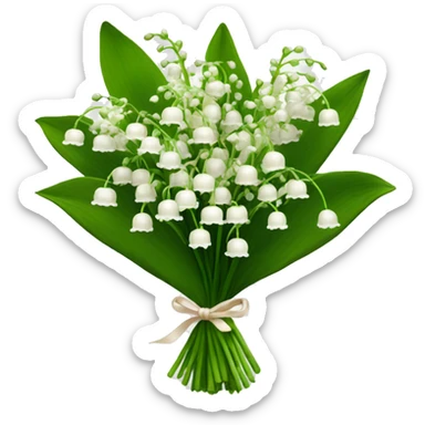 Lily of the valley bouquet  sticker