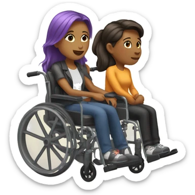 lesbians in wheelchairs sticker