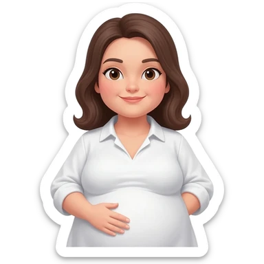 women fat stomach sticker