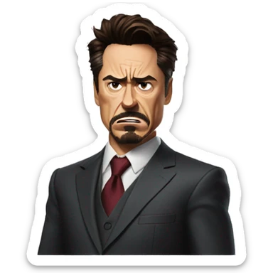 tony stark anger sticker