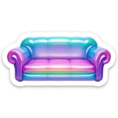 90’s Sparkly inflatable couch sticker