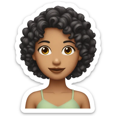 Curly Morena girl sticker