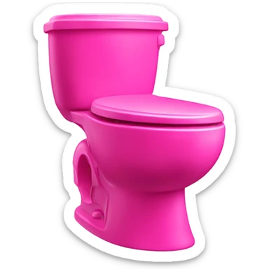 Pink toilet  sticker