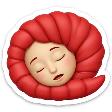 Berry emoji sleeping sticker