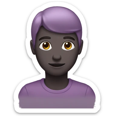 dark mauve cute  sticker