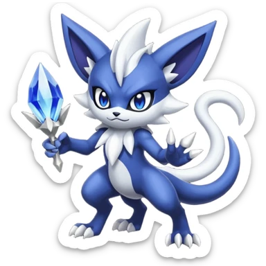 Sableye-Meowstic-Absol-hybrid-fusion (full body) sticker