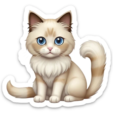 With a ragdoll cat  sticker