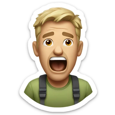 shouting Australian dad sticker