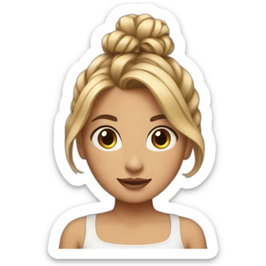 Bun Hair Girl sticker