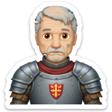 elderly tattooed knight, tattooed shoulder sticker
