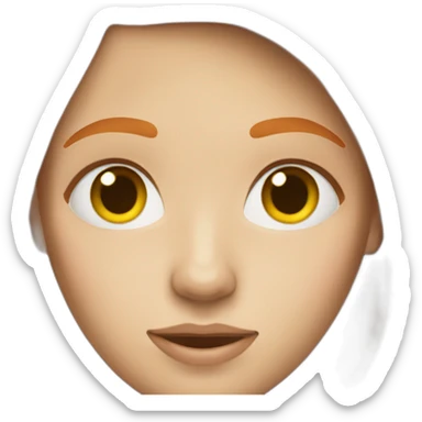 ginger woman with no eye brow sticker