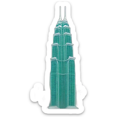 petronas twin towers sticker