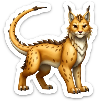 Dragon-type Fakémon-Lynx full body sticker