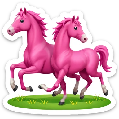 Pink Horses sticker