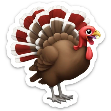 Turkey running for escape riffle sticker