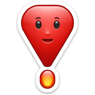 exclamation mark red sticker