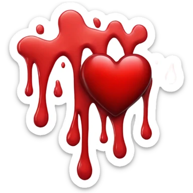 Dripping heart sticker