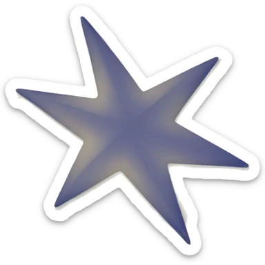 A star in blue tick with 8 angle  sticker