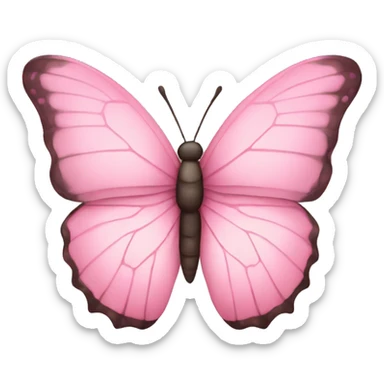 soft pink butterfly sticker