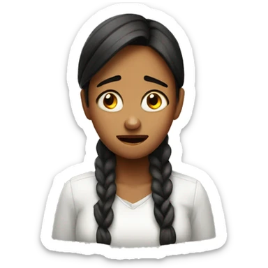 girl in anguish sticker