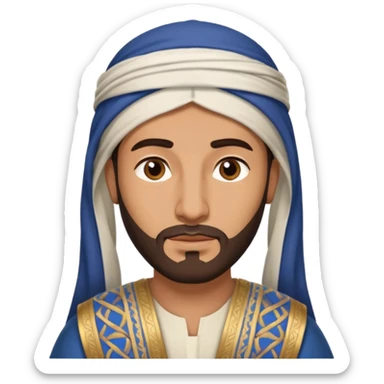 boaz - arab man from the bible sticker