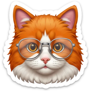 Кот в очках sticker