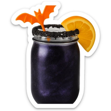 halloween drink, sparkly and trendy, remove background sticker