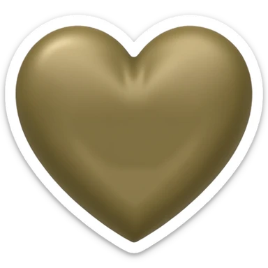 Khaki heart sticker